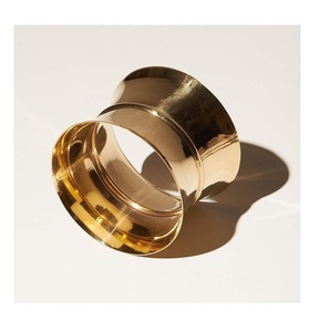 Accessoires dorés porte-serviettes fleur métal acier inoxydable élégant mariage moderne ronds de serviette haute qualité - Product Image 1