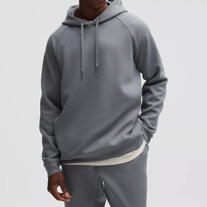 เสื้อฮู้ดแฟชั่นสำหรับผู้ชาย, เสื้อสเวตเชิ้ตมีฮู้ดระบายอากาศได้ดีผ้าคอตตอนสีพื้นพื้นลำลองสำหรับฤดูใบไม้ผลิและฤดูใบไม้ร่วง - Product Image 1