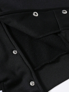 Chaqueta universitaria personalizada de chenilla con parches para hombre, con hombros caídos y letras, sin Sudadera con capucha, chaqueta personalizada para hombre - Product Image 5