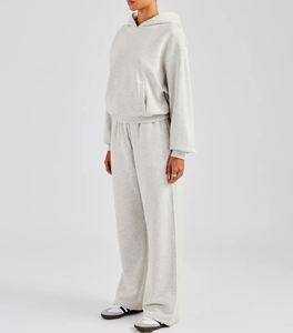 Vente chaude femmes personnalisé 100% coton Jogging ensemble Baggy survêtement 2 pièces survêtement pour hiver dames personnalisé Streetwear - Product Image 5