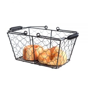 Atractiva cesta de alambre de malla de hierro con recubrimiento de polvo negro para almacenamiento de huevos y soporte para decoraciones de mesa - Product Image 3