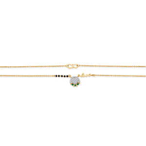Collar Mangalsutra Moderno con Halo Dorado Armónico para Mujer - Product Image 5