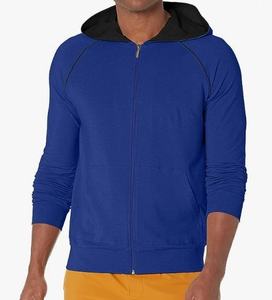 Sudadera con capucha Eco Smart con cremallera para hombre Sudadera de lana de peso medio 95% algodón 5% Elastano importado Pull On cierre lavado a máquina de B - Product Image 1
