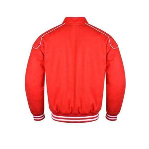 High Quality Men's Lettermen Varsity Jacket Custom Logo <b>Wool</b> Satin Material Long Sleeve Men's Baseball Jackets Solid Color - Product Image 3
