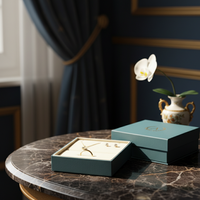 Boîte à bijoux rigide carrée de haute qualité avec impression de logo personnalisé Emballage en papier écologique pour montres et petits cadeaux