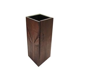 Jardinière en bois carrée haute faite à la main, style rustique moderne, support de plante décoratif pour jardinage intérieur ou extérieur - Product Image 1