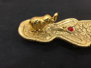 Bâtons d'encens métalliques en forme de poisson éléphant en vrac (or) - Product Image 2