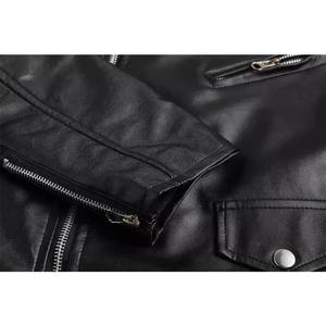 Chaquetas de cuero para hombre, chaqueta bomber gruesa de cuero de alta calidad para invierno, chaquetas de cuero informales a la moda para hombre - Product Image 5