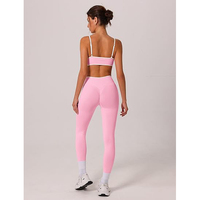 Conjuntos de Yoga Reversibles y Transpirables de 2 Piezas, Tela Elástica en 4 Direcciones, Top Deportivo y Leggings Ligeros con Cintura Elástica Alta