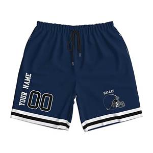 Pantalones cortos de fútbol de secado rápido personalizados para hombre, pantalones cortos de playa sólidos, nombre, número, cintura elástica, tejido de poliéster, regalos personalizados perfectos - Product Image 5