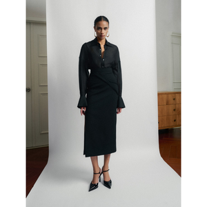 Camisa superventas para mujer, blusa larga Asa con cuello vuelto, tela ecológica, marca personalizada, fabricante de Vietnam Whiteant - Product Image 1