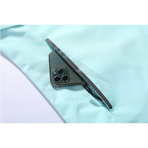 Impermeable para Mujer con Capucha, Chaqueta Ligera para Senderismo, Cortavientos Softshell para Todo Tipo de Clima, Azul Claro - Product Image 5