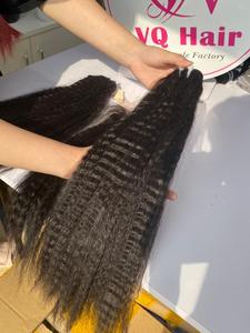 Enrouler autour de la queue de cheval 100% vierge cheveux humains soyeux droite Remy vietnamien extensions de cheveux humains Clip queues de cheval - Product Image 3