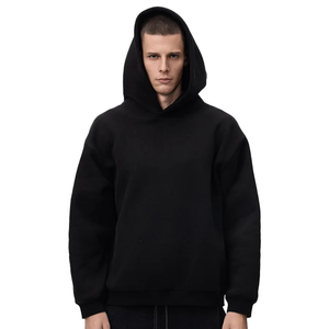Sweat à capuche épais en molleton 100 % coton, coupe classique pour homme, streetwear d'hiver, teinture unie, écologique, haute qualité, 2026 - Product Image 5