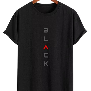 เสื้อยืดคอกลมสำหรับผู้ชายผ้าคอตตอน100% สีดำแขนสั้นกันหลุดพองเป็นมิตรกับสิ่งแวดล้อมผ้าถักลำลองพิมพ์ลายแบบกำหนดเองขนาด180กรัม - Product Image 1