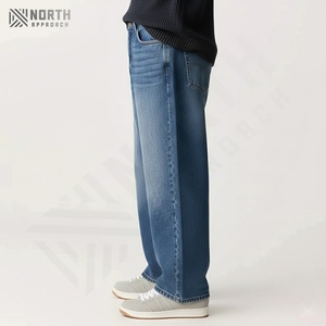 Prix bas, jeans droits pour hommes, style hip-hop, haute qualité, vêtements d'extérieur, logo personnalisé, couleur unie, printemps, fabriqué au Pakistan - Product Image 6