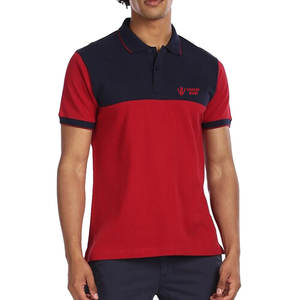 เสื้อ100% ผ้าฝ้ายผู้ชายสีทึบสีตัดกันแห้งเร็ว - Product Image 4