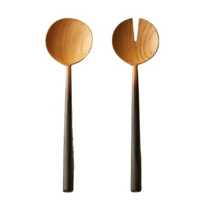 Serveur de salade en bois naturel et résine allemand, outil de salade en bois ustensiles de cuisine événements de mariage hôtel Restaurant - Product Image 1