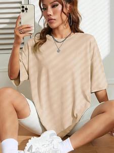 T-shirts Women Solid Simple Summer Casual Cleanfit Short Sleeve All-match Young Girls Streetwear <b>Top</b> <b>Aesthetic</b> Clothes - Product Image 5