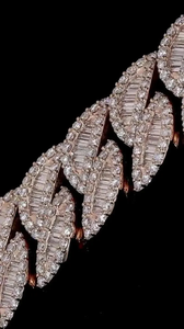 925 Silver Rope <b>Chain</b> <b>Necklace</b> Iced Out With Moissanite Diamonds Pave Setting Unisex Luxury <b>Necklace</b> For Men Women Party Wear - Product Image 3