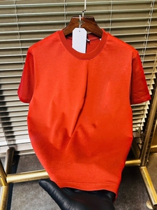T-shirt Homme Grande Taille en Soie/Coton Anti-boulochage à Manches Courtes Col Rond Décontracté Respirant Écologique OEM ODM Logo Personnalisé - Product Image 5