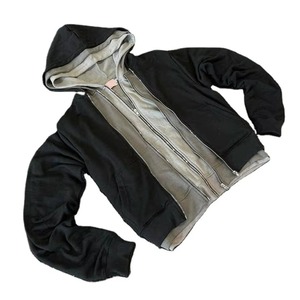 เสื้อมีฮู้ดผ้าคอตตอน100% ของผู้ชายแบบมีฮู้ดสองชั้นซิปไหล่ทรง Balaclava ปรับแต่งได้เหมาะสำหรับการป้องกันในฤดูหนาว - Product Image 2