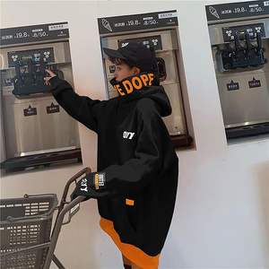 Sweat à capuche extra long pour femmes et hommes Street Style Sweat à capuche à manches longues Volume Neck Turtleneck Subculture Style - Product Image 3