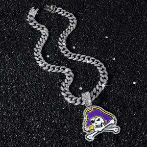 Colgante de Calavera Pirata de Plata 925 con Moissanita, Chapado en Oro de 14K de Alta Calidad, Joyería Hip Hop Personalizada, Regalo para Fans - Product Image 2