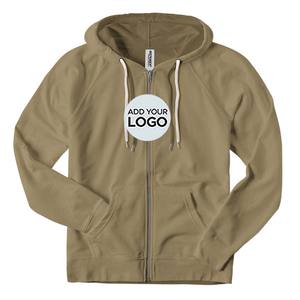 Sudaderas con capucha para hombre con cremallera frontal, sudaderas con capucha de color Bella Canvas con cremallera - Product Image 4