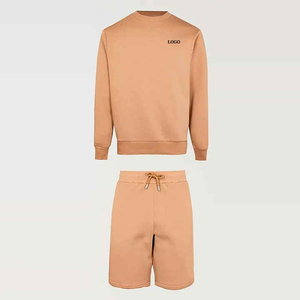 Ropa de uso diario 100 por ciento algodón gimnasio Fitness conjuntos sudaderas con capucha y pantalones cortos conjunto para hombre sudadera tela cómoda perfecta para el invierno - Product Image 5