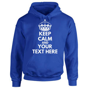 Sweat-shirt à capuche personnalisable avec impression graphique « Keep Calm » pour hommes - Product Image 2