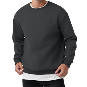 Custom Large Size Oversized Crew Neck Cotton Fleece Sweatshirts Drop Shoulder Trendy Customizable Logo Sweatshirt 2026 - Product Image 4