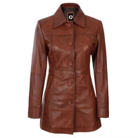 Abrigo Largo de Invierno para Mujer, Elegante, Cálido, Transpirable, de Punto y Cuero, Estilo Casual y Moderno