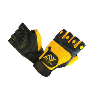 AFIFA WEARS Gants de sport antidérapants et imperméables de qualité supérieure, design personnalisé, en polyester et cuir ultra-résistants, respirants, pour la musculation - Product Image 1