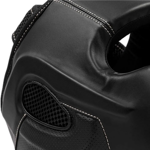 Casque de boxe personnalisé avec barre faciale, protège-tête MMA pour sparring, protection faciale en cuir noir mat, barre nasale, casque d'entraînement - Product Image 5