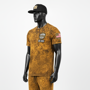 T-shirt pour homme 100% coton, t-shirt en coton premium délavé à l'acide, 190 GSM, tissu doux, aspect vintage, broderie de logo personnalisée - Product Image 4