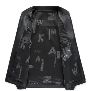 แจ็กเก็ตหนังแนวสตรีทสำหรับผู้ชายเสื้อโค้ทหนากันน้ำกันลมลำลองสำหรับฤดูหนาว - Product Image 5