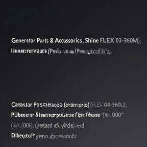 Piezas y Accesorios para Generadores-Shine FLEX 03-360M - Product Image 2