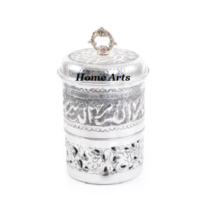 Plato de frotamiento de aluminio de diseñador, plato de buffet de forma redonda de tamaño personalizado para uso doméstico en hoteles y restaurantes - Product Image 1