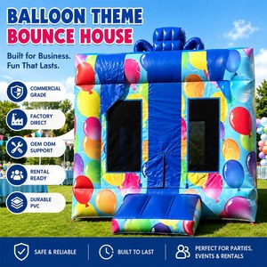 Château gonflable commercial à thème ballons pour fêtes d'anniversaire, événements extérieurs et location en foire - Product Image 1