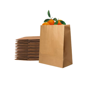 Bolsa de papel Kraft para alimentos ecológica directa de fábrica, estilo de apertura automática biodegradable, embalaje de alimentos para llevar reciclado marrón - Product Image 3