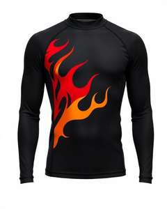 เสื้อแรชการ์ดผู้ชาย แห้งเร็ว กระชับกล้ามเนื้อ สำหรับเล่นกีฬา ผลิตตามสั่ง รับผลิตแบบ OEM ขายส่ง สำหรับเล่นเซิร์ฟ ว่ายน้ำ และฝึกซ้อม - Product Image 6