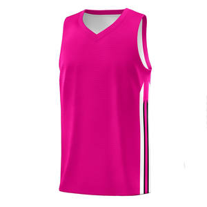 Couleur rose et blanc hommes prix de gros 2 pièces maillot de basket-ball en stock maillot de basket-ball sur mesure le plus exigeant - Product Image 2