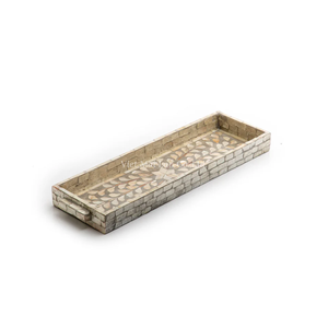 ถาดเสิร์ฟมุกทำมือจากเวียดนาม ขายส่ง งานฝังเปลือกหอยตกแต่ง เป็นธรรมชาติ เป็นมิตรกับสิ่งแวดล้อม จำนวนมาก - Product Image 1