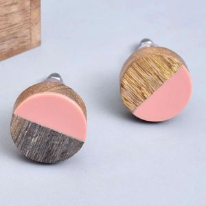 Boutons de tiroir en bois de résine rose foncé de qualité supérieure, poignées de porte de cuisine, quincaillerie en gros WRK-214 - Product Image 2