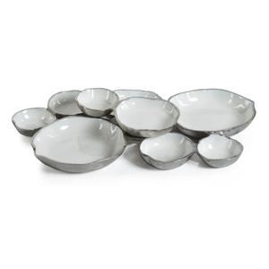 Plateau de service en aluminium artisanal, multi-compartiments, écologique, moderne, décoratif pour la maison et la décoration de table - Product Image 4