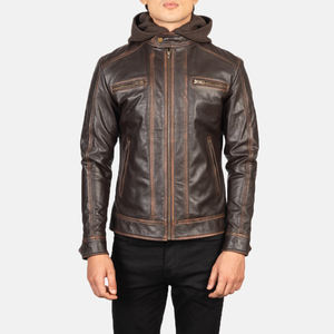 Veste d'hiver en cuir PU vintage pour hommes avec design décontracté tenue de printemps manteau de motard avec poche nouvelle tenue de course automobile pour moto - Product Image 5