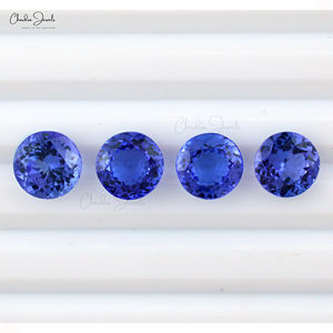 Vente en gros de pierres semi-précieuses 1.27 carats tanzanite ronde taille calibrée tanzanite de qualité AAA pierre de naissance de décembre - Product Image 5
