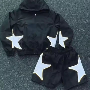 Chándales cortavientos de nailon para hombre de fabricante superior con logotipo bordado recién llegado, diseñe su propio estilo, chándales transpirables unisexTracksuits - Product Image 3