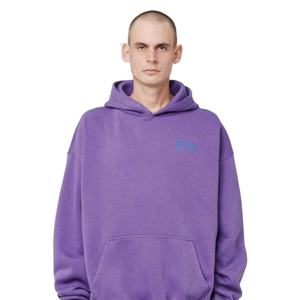 Sudadera con capucha de peso pesado para hombre, sudadera de gran tamaño con letras universitarias personalizadas para invierno con técnicas bordadas de talla grande - Product Image 1